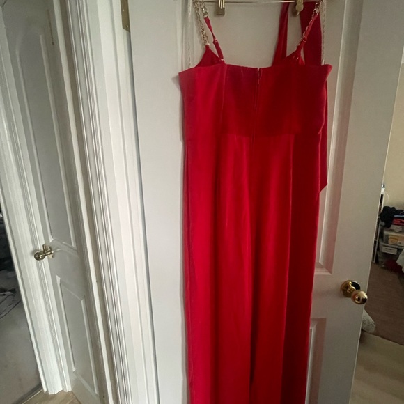 Lilly Pulitzer Zemira Sleeves Jumpsuit, Red, Size 12 - Picture 9 of 9